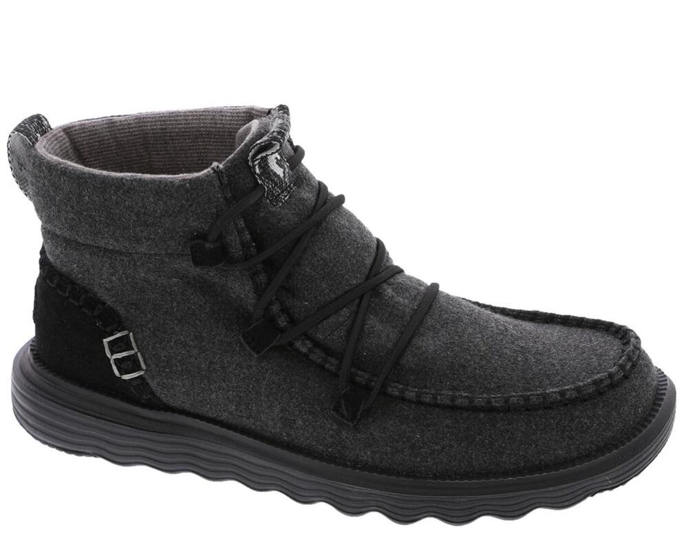 Hey Dude Womens Reyes Ankle Boots Size 8 EU 39 Black Gray NIB